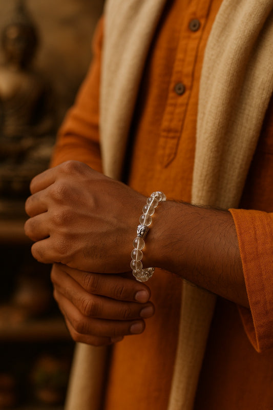 Natural Sphatik Crystal Bracelet