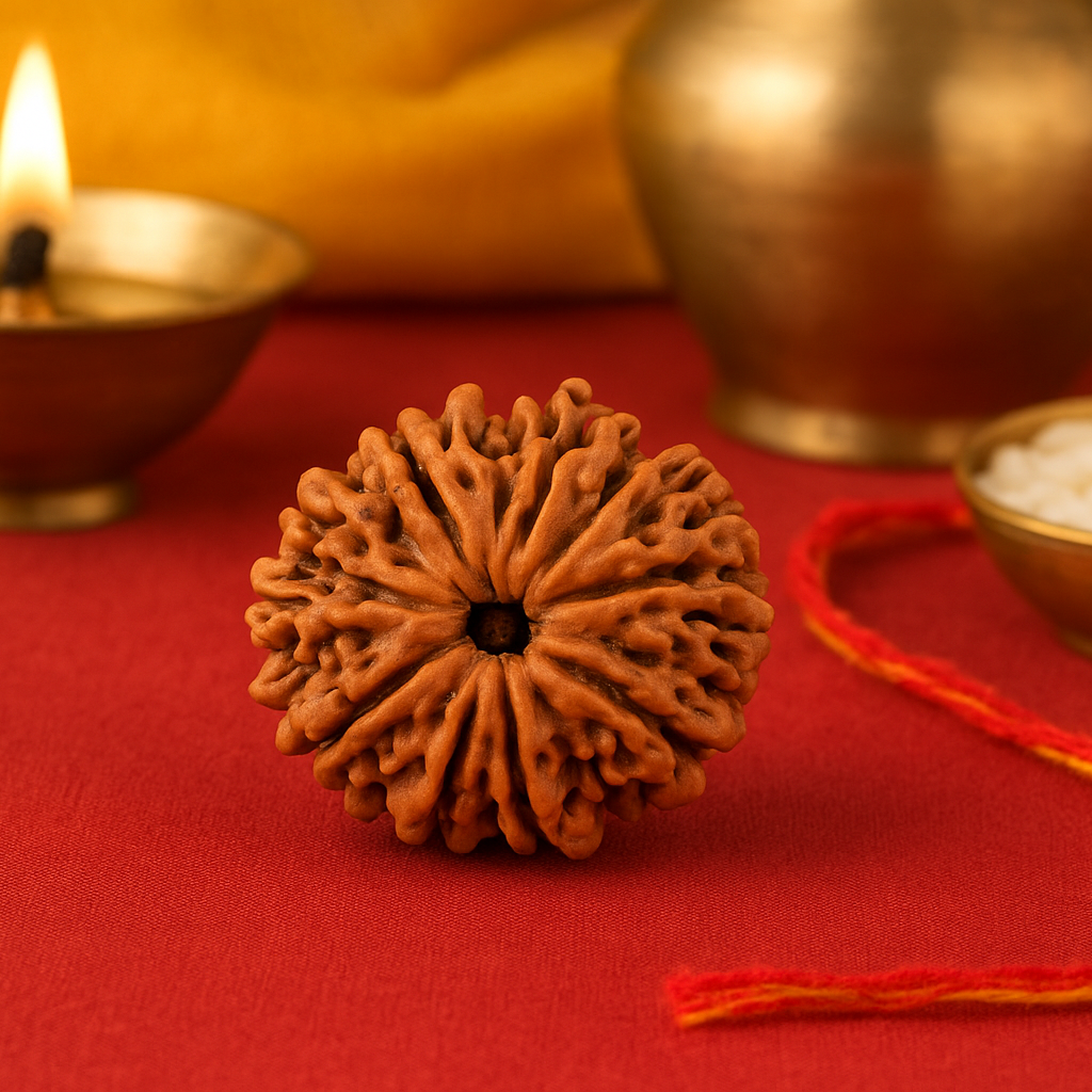 AstroRadiance Surya Bead (Natural 12 Mukhi Rudraksha)