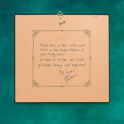 Goddess Lakshmi Pyrite-Selenite 3D Plate (Complimentary wooden frame)