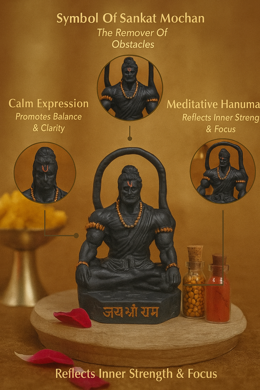 Sankat Mochan Hanuman Murti in Meditative Pose