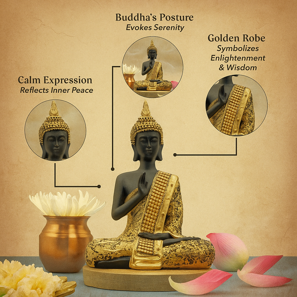 Meditating Buddha Murti