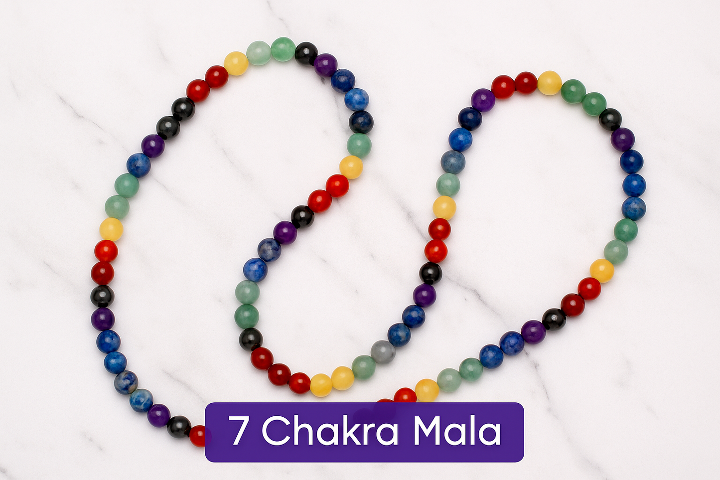 7 Chakra Healing Mala – 64 Beads