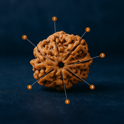 7 Mukhi Rudraksha – Bead of Wealth, Power & Divine Blessings