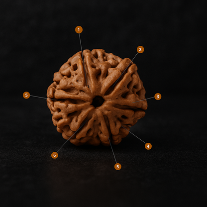 6 Mukhi Rudraksha – Bead of Self-Control & Confidence