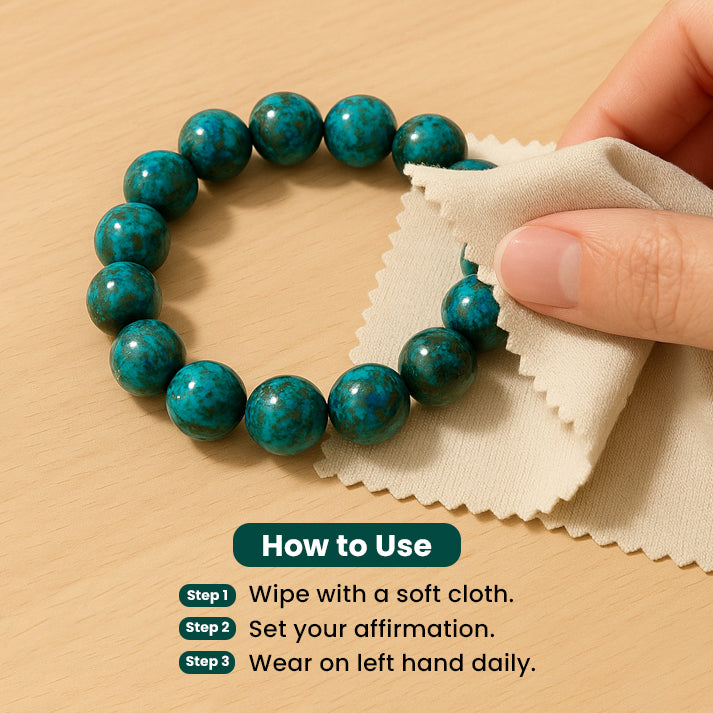 Chrysocolla Synthetic Bracelet