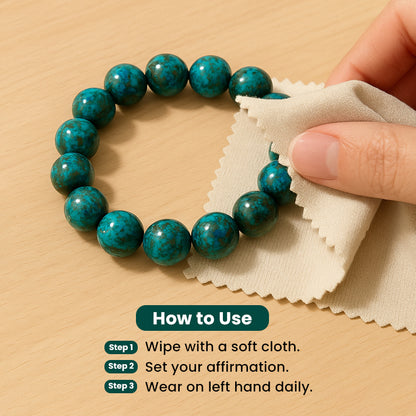 Chrysocolla Synthetic Bracelet