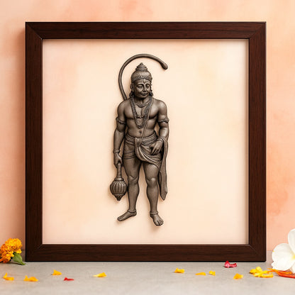 Hanumana Pyrite-Selenite 3D Plate (Complimentary wooden frame)